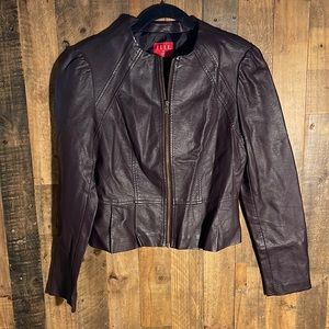 Elle - Purple Leather Jacket